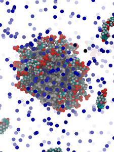 image of an assembling nanoparticle